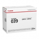 Canon originální toner 039 BK, 0287C001, black, 11000str.