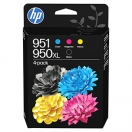 HP originální ink C3WK1AE, HP 950XL BK/951CMY, CMYK, 4-pack