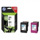 HP originální ink N9J72AE, HP 301, black/color, 190/165str., 2-pack
