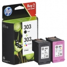 HP originální ink sada 3YM92AE, HP 303, CMYK, 165CMY-200Kstr.