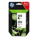 HP originální ink X4D37AE, HP 302, black/tri-colour, 190 black, 165 tri-colourstr., 2-pack, DOPRODEJ