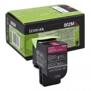 Lexmark originální toner 80C20ME, magenta, 1000str., return